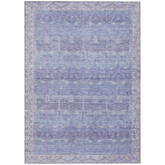10' X 14' Lavender And Purple Tribal Washable Indoor Outdoor Area Rug