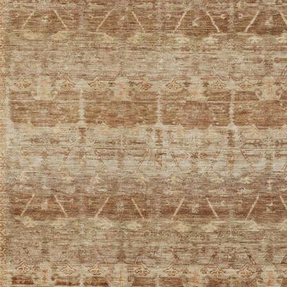 9' X 12' Orange And Copper Tribal Washable Indoor Outdoor Area Rug HomeRoots
