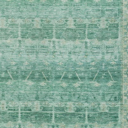 8' X 10' Teal Blue And Blue Tribal Washable Indoor Outdoor Area Rug HomeRoots