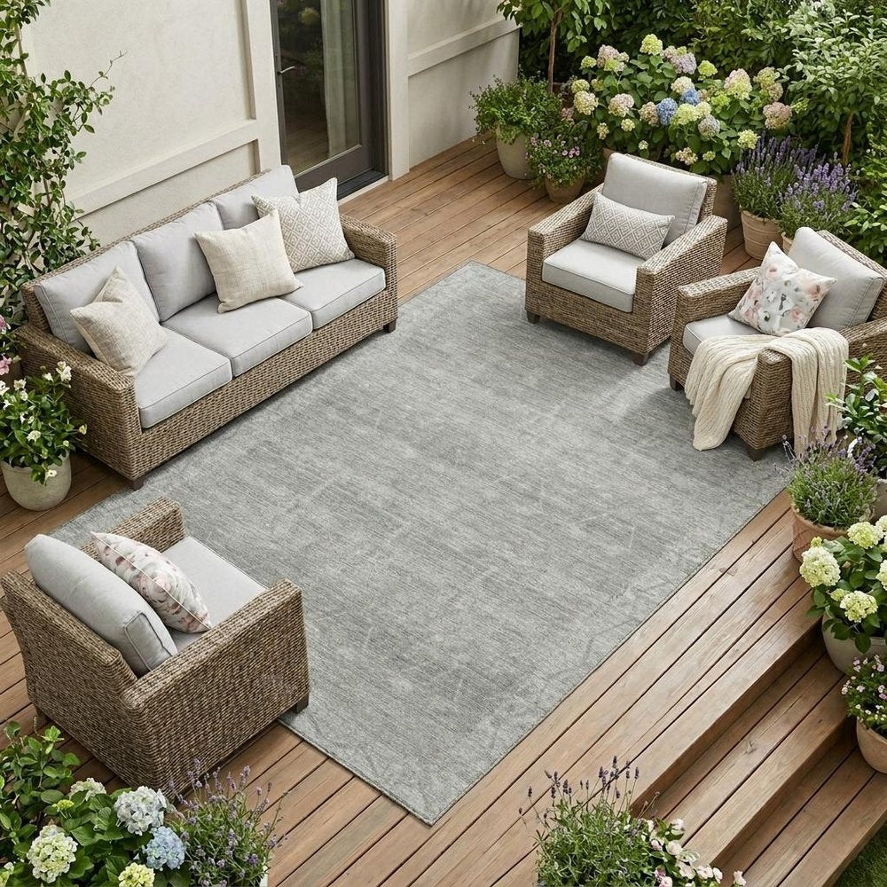 8' X 10' Taupe And Brown Tribal Washable Indoor Outdoor Area Rug HomeRoots