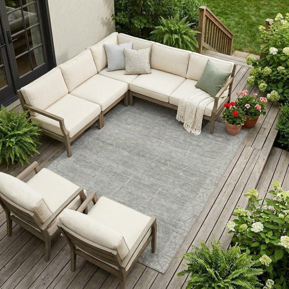 9' X 12' Taupe And Brown Tribal Washable Indoor Outdoor Area Rug HomeRoots