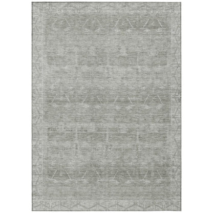 9' X 12' Taupe And Brown Tribal Washable Indoor Outdoor Area Rug HomeRoots