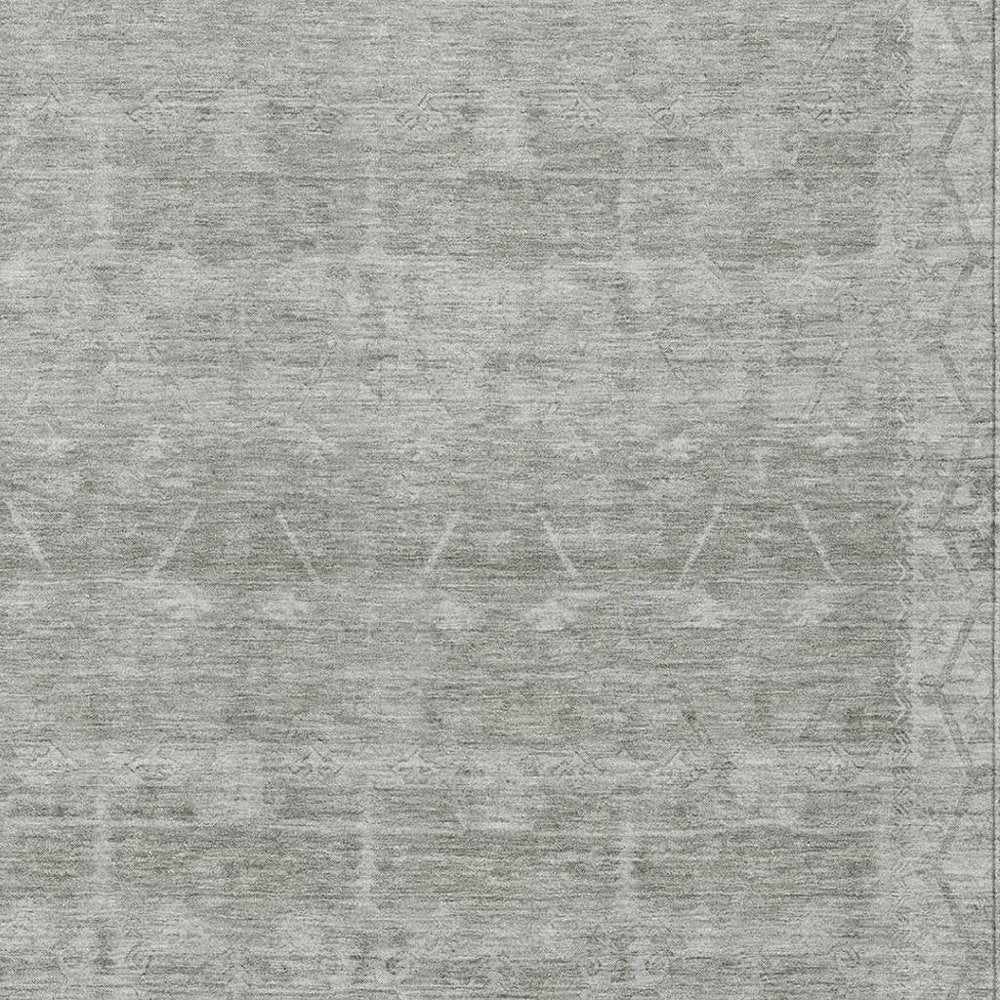 10' X 14' Taupe And Brown Tribal Washable Indoor Outdoor Area Rug — view 6