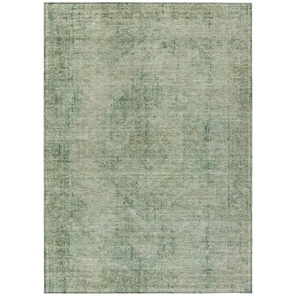 8' X 10' Green And Sage Oriental Washable Indoor Outdoor Area Rug HomeRoots