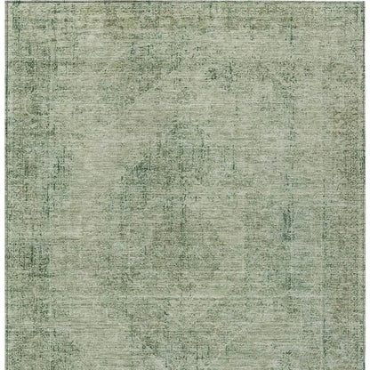 9' X 12' Green And Sage Oriental Washable Indoor Outdoor Area Rug HomeRoots