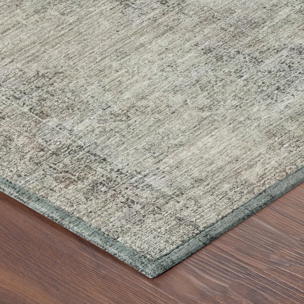 5' X 8' Beige And Brown Oriental Washable Indoor Outdoor Area Rug — view 2