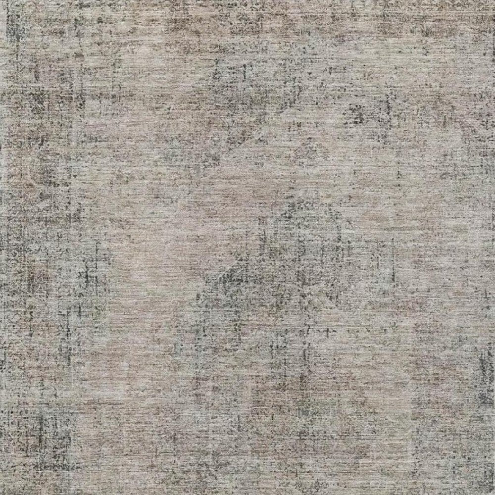 8' X 10' Beige And Brown Oriental Washable Indoor Outdoor Area Rug HomeRoots