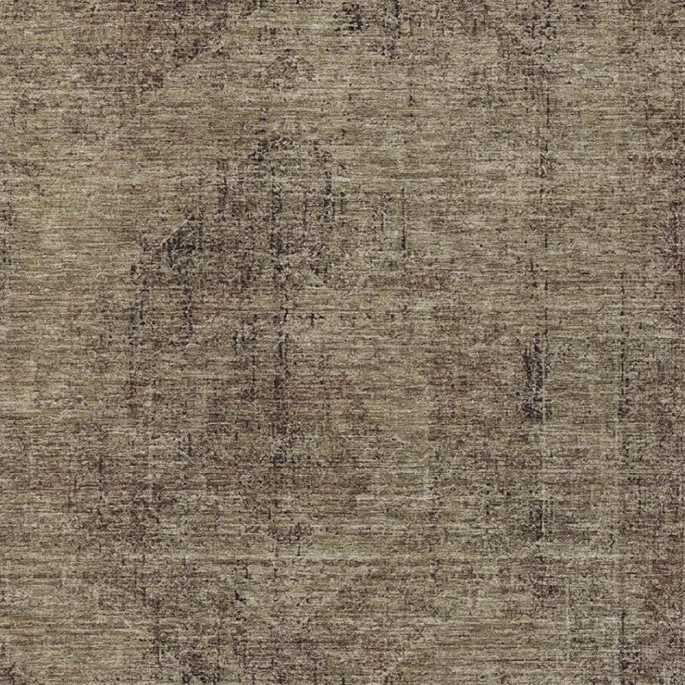 5' X 8' Brown And Taupe Oriental Washable Indoor Outdoor Area Rug — view 6