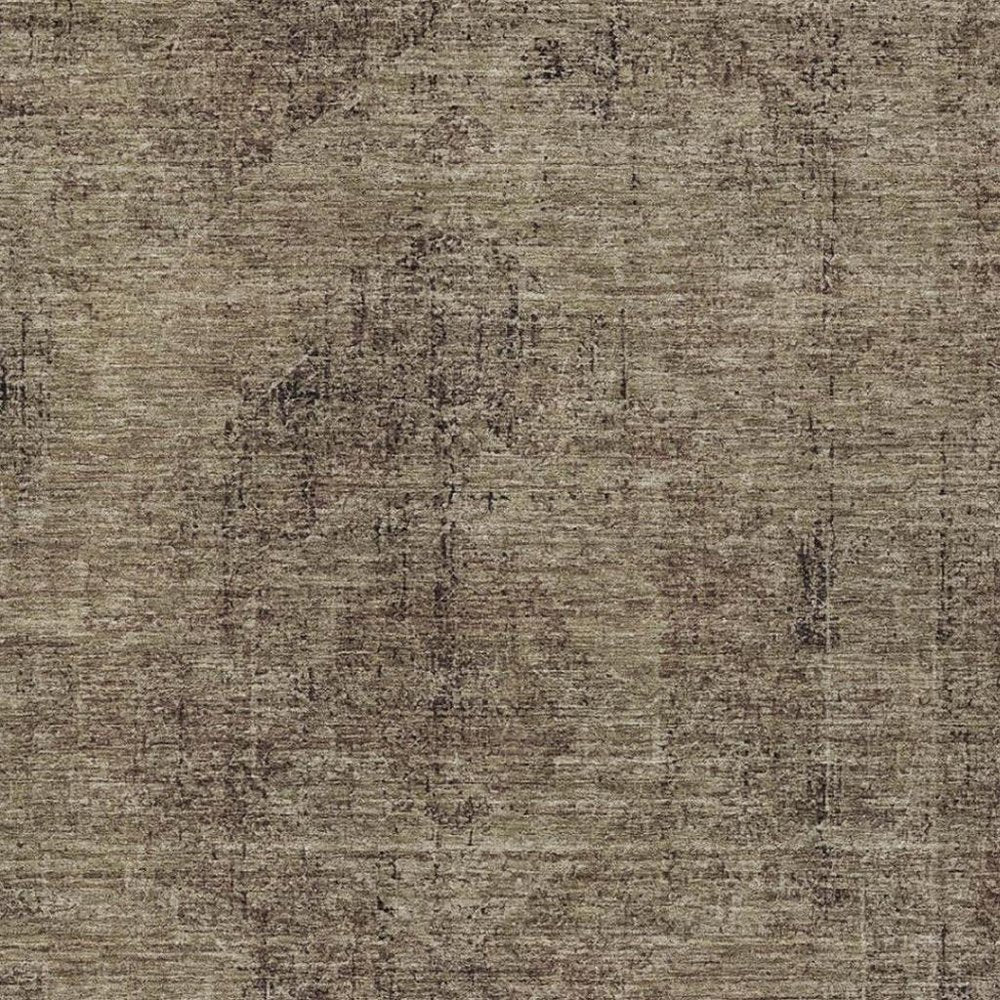 10' X 14' Brown And Taupe Oriental Washable Indoor Outdoor Area Rug — view 6