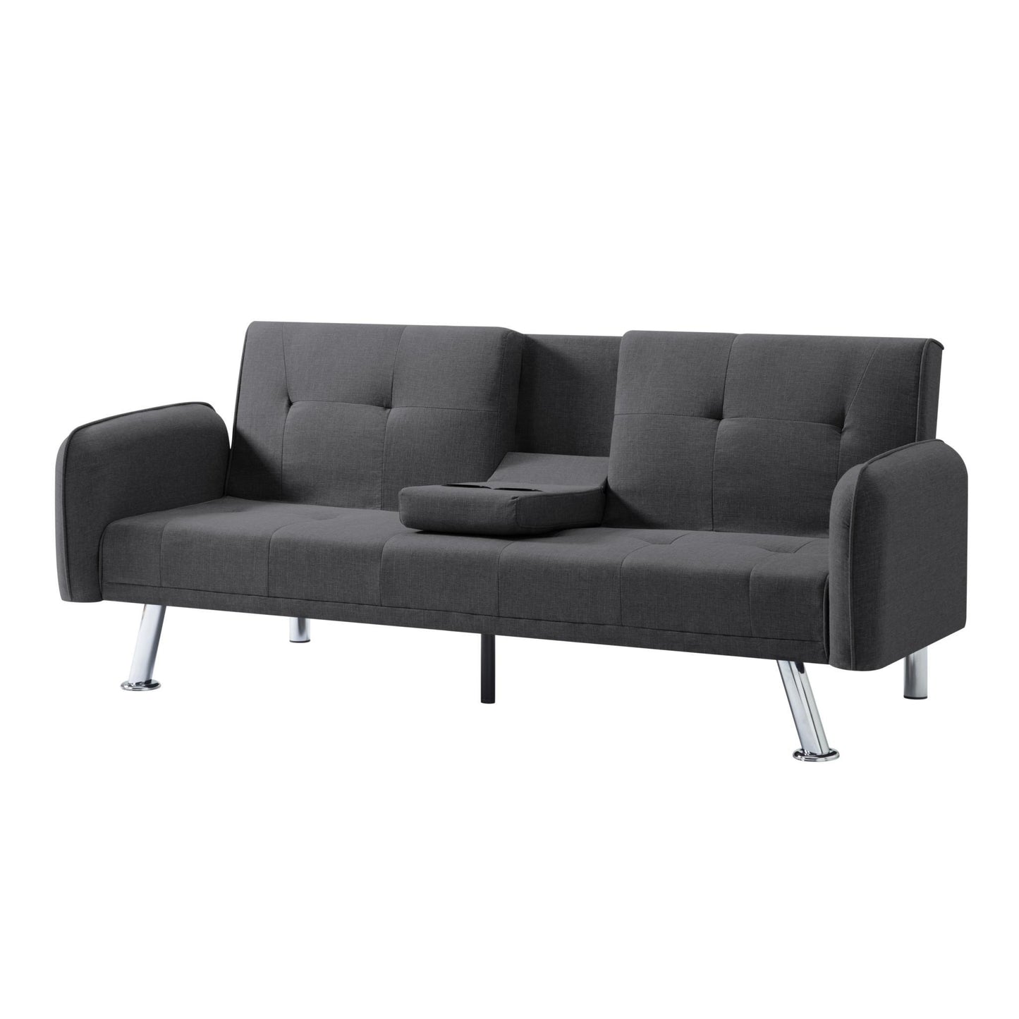 74.8” Futon sleeper sofa bed（Please note that the center leg is an iron leg tube） - FurniFindUSA