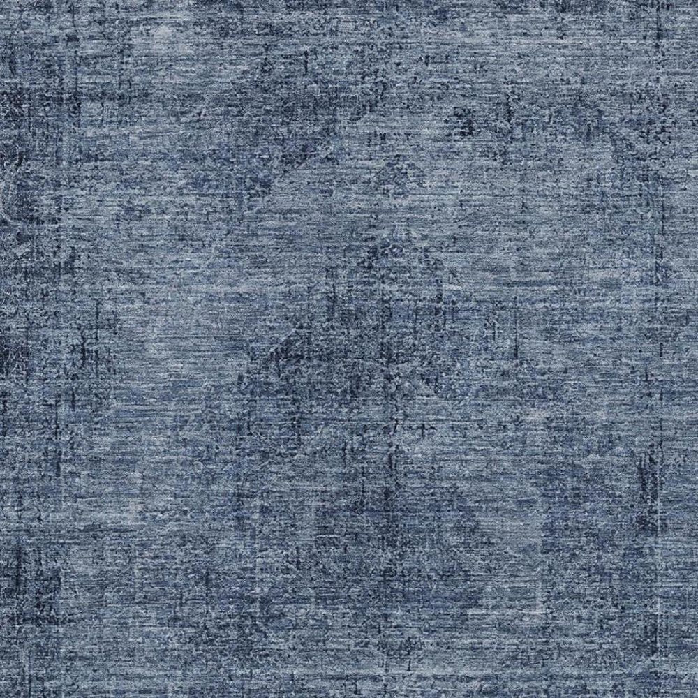 8' X 10' Denim Blue And Blue Oriental Washable Indoor Outdoor Area Rug — view 6