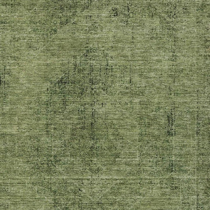 3' X 5' Olive Green And Green Oriental Washable Indoor Outdoor Area Rug HomeRoots