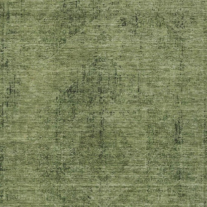 5' X 8' Olive Green And Green Oriental Washable Indoor Outdoor Area Rug HomeRoots