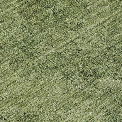 5' X 8' Olive Green And Green Oriental Washable Indoor Outdoor Area Rug HomeRoots