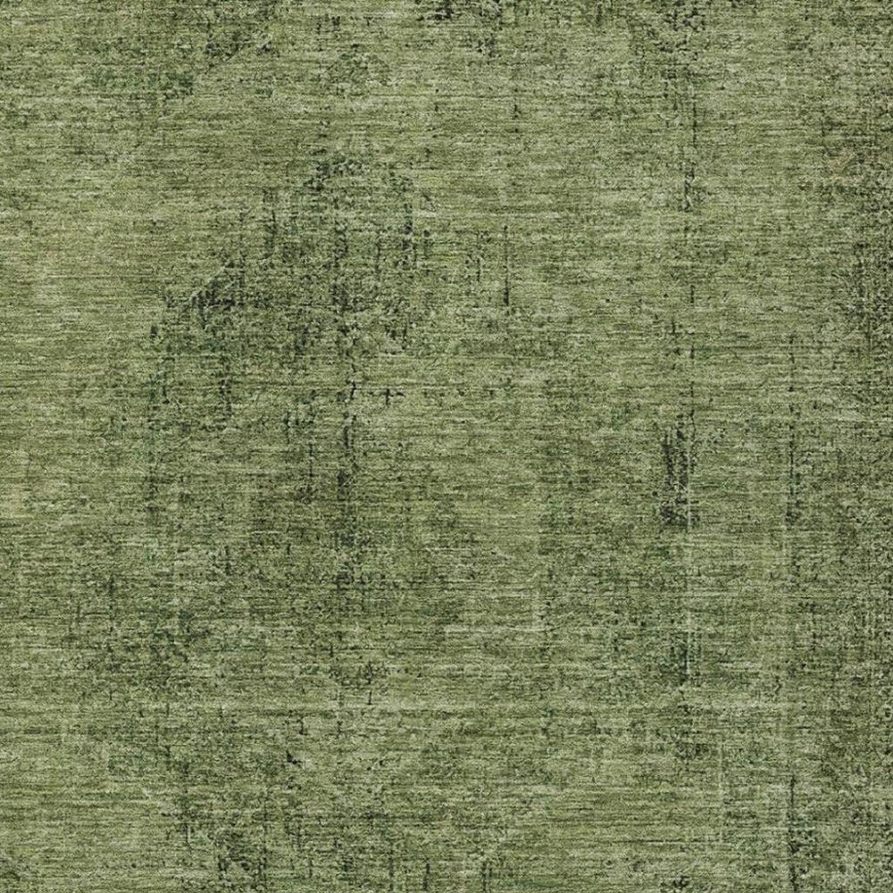9' X 12' Olive Green And Green Oriental Washable Indoor Outdoor Area Rug — view 6