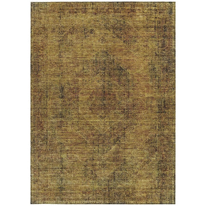 8' X 10' Rust And Orange Oriental Washable Indoor Outdoor Area Rug HomeRoots