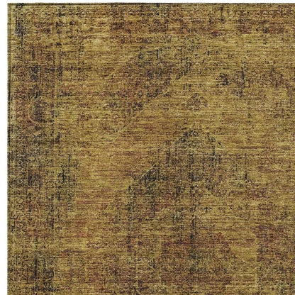 8' X 10' Rust And Orange Oriental Washable Indoor Outdoor Area Rug HomeRoots