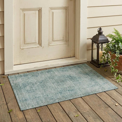 3' X 5' Blue And Ivory Oriental Washable Indoor Outdoor Area Rug HomeRoots