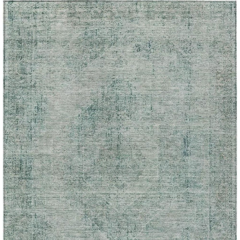 3' X 5' Blue And Ivory Oriental Washable Indoor Outdoor Area Rug HomeRoots