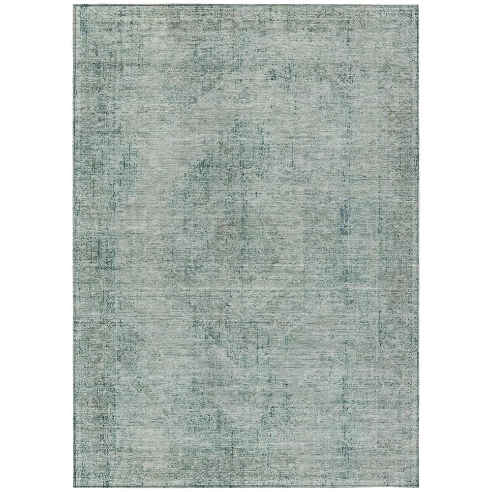 8' X 10' Blue And Ivory Oriental Washable Indoor Outdoor Area Rug HomeRoots