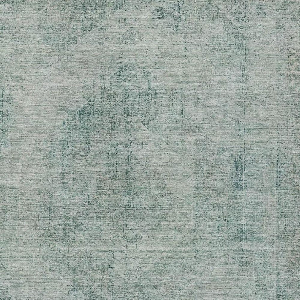 9' X 12' Blue And Ivory Oriental Washable Indoor Outdoor Area Rug — view 6