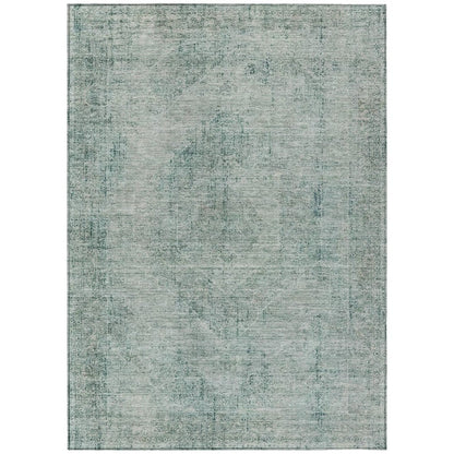 10' X 14' Blue And Ivory Oriental Washable Indoor Outdoor Area Rug HomeRoots