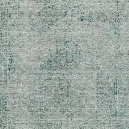 10' X 14' Blue And Ivory Oriental Washable Indoor Outdoor Area Rug