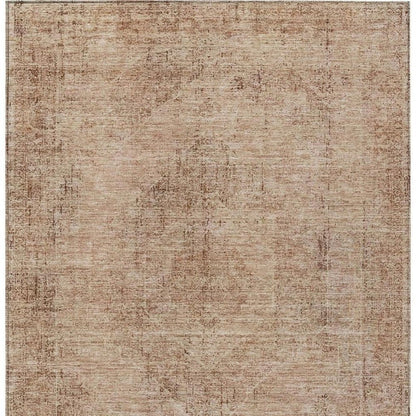 5' X 8' Salmon And Orange Oriental Washable Indoor Outdoor Area Rug HomeRoots