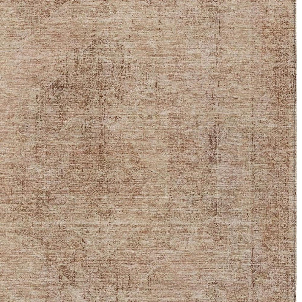 8' X 10' Salmon And Orange Oriental Washable Indoor Outdoor Area Rug HomeRoots