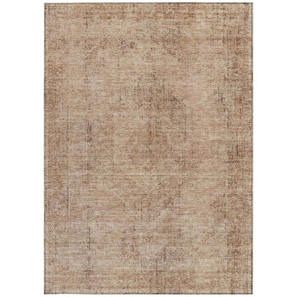 9' X 12' Salmon And Orange Oriental Washable Indoor Outdoor Area Rug HomeRoots