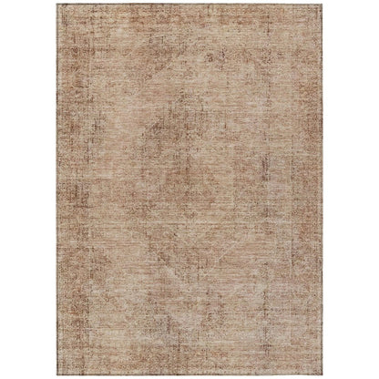 10' X 14' Salmon And Orange Oriental Washable Indoor Outdoor Area Rug HomeRoots