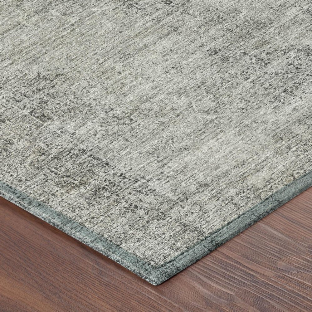 3' X 5' Silver And Gray Oriental Washable Indoor Outdoor Area Rug HomeRoots