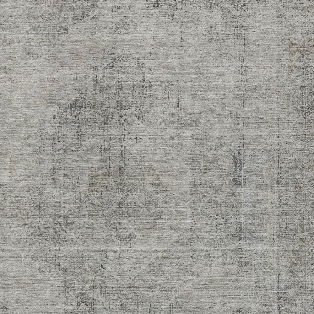 5' X 8' Silver And Gray Oriental Washable Indoor Outdoor Area Rug — view 6