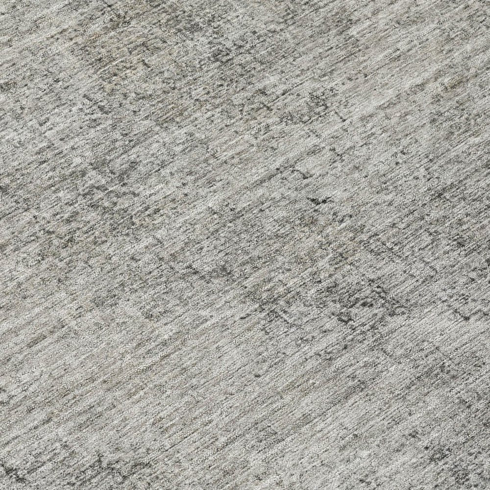9' X 12' Silver And Gray Oriental Washable Indoor Outdoor Area Rug — view 3