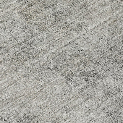 9' X 12' Silver And Gray Oriental Washable Indoor Outdoor Area Rug HomeRoots