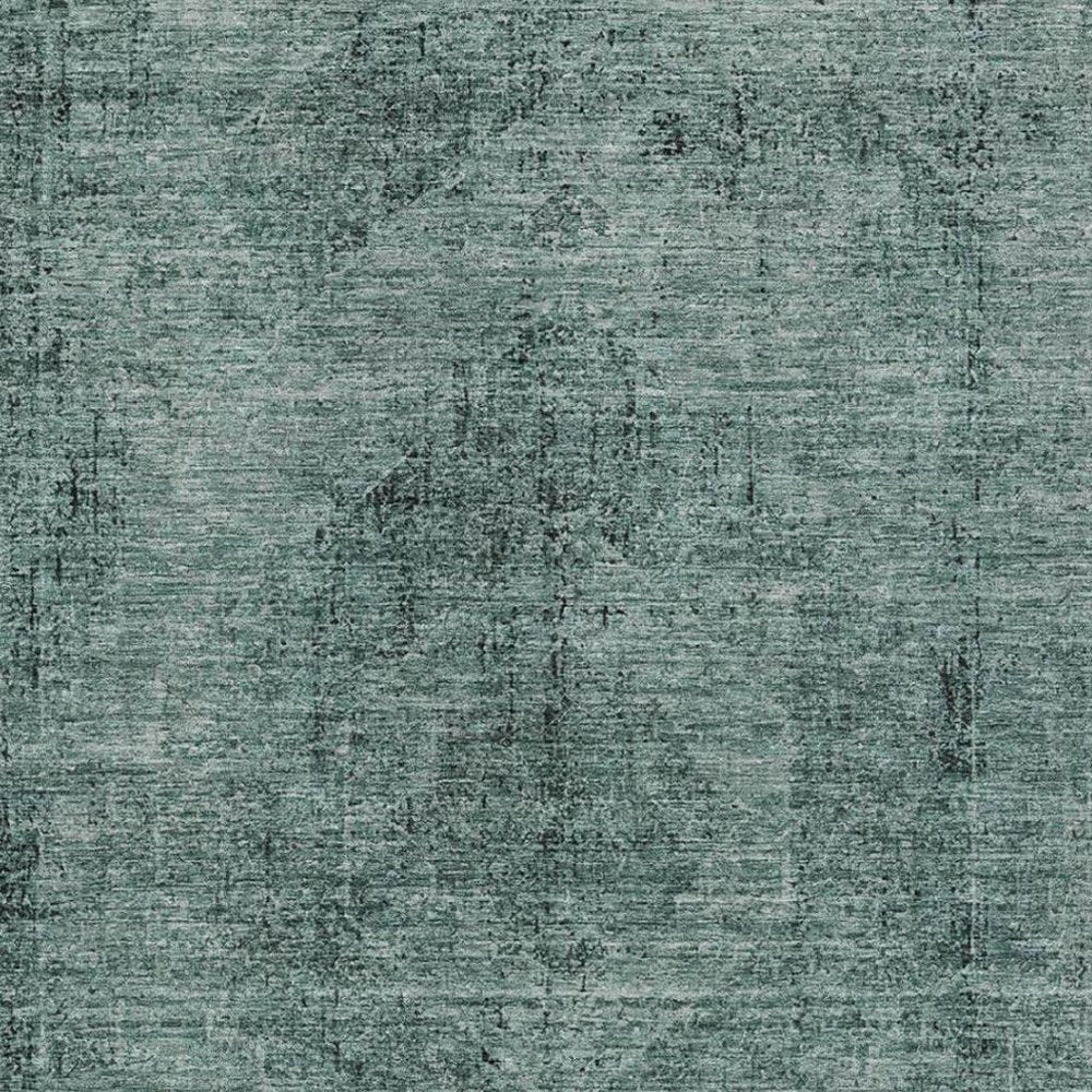 3' X 5' Teal Blue And Gray Oriental Washable Indoor Outdoor Area Rug HomeRoots