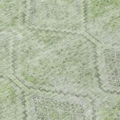 8' X 10' Green And Sage Geometric Washable Indoor Outdoor Area Rug HomeRoots