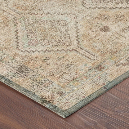 3' X 5' Copper And Orange Geometric Washable Indoor Outdoor Area Rug HomeRoots