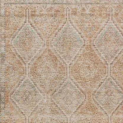 8' X 10' Copper And Orange Geometric Washable Indoor Outdoor Area Rug HomeRoots