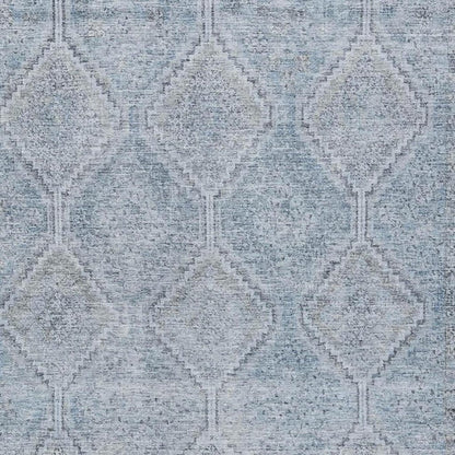 10' X 14' Sky Blue And Blue Geometric Washable Indoor Outdoor Area Rug HomeRoots