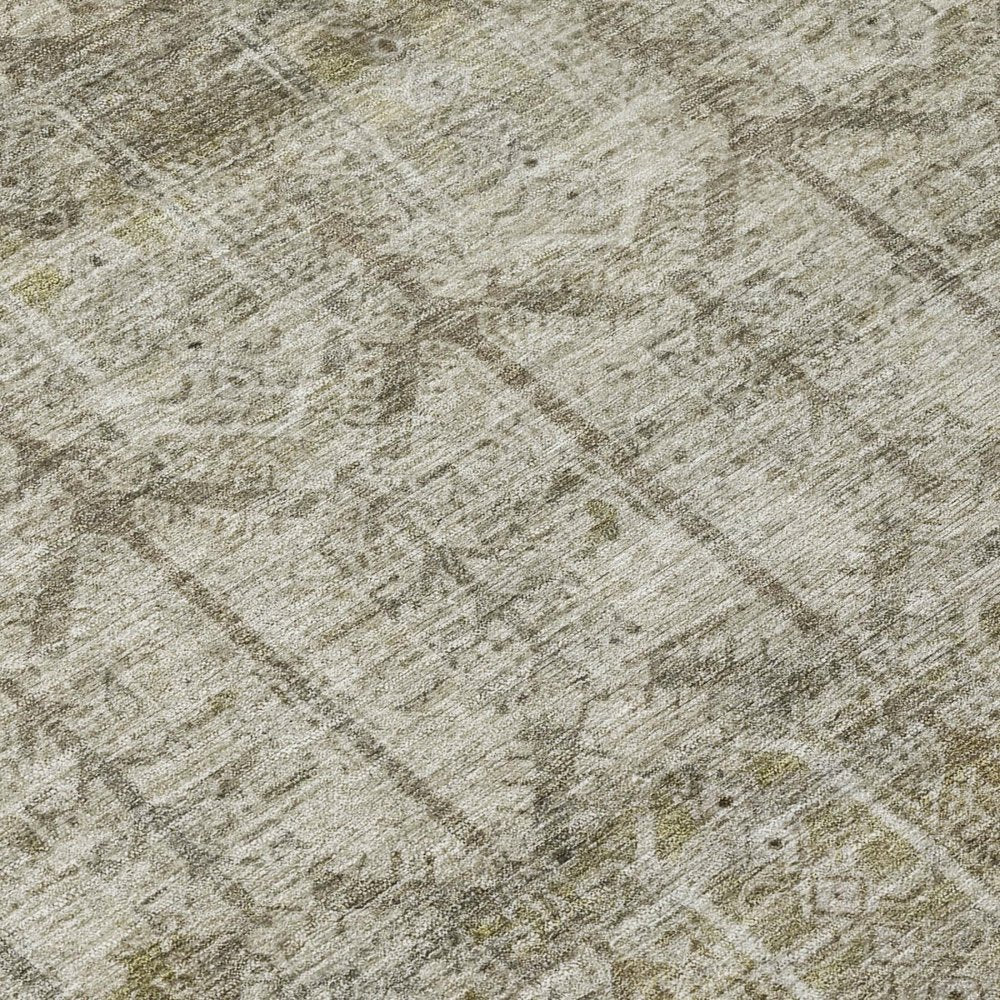 5' X 8' Beige And Brown Tribal Washable Indoor Outdoor Area Rug — view 3