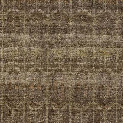 3' X 5' Brown And Chocolate Tribal Washable Indoor Outdoor Area Rug HomeRoots