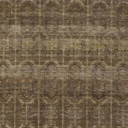 9' X 12' Brown And Chocolate Tribal Washable Indoor Outdoor Area Rug HomeRoots