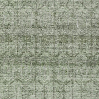 3' X 5' Sage And Green Tribal Washable Indoor Outdoor Area Rug HomeRoots
