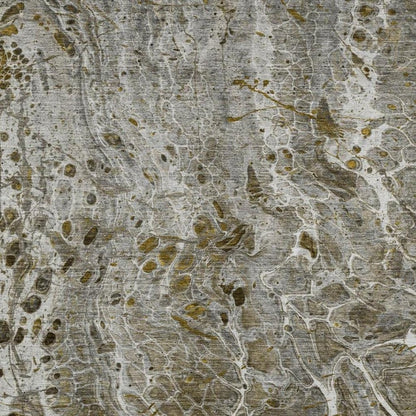 3' X 5' Pewter And Gray Abstract Washable Indoor Outdoor Area Rug HomeRoots