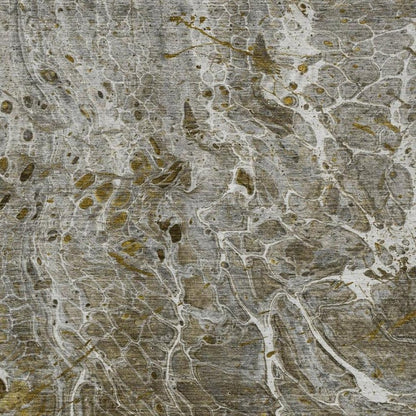 8' X 10' Pewter And Gray Abstract Washable Indoor Outdoor Area Rug HomeRoots
