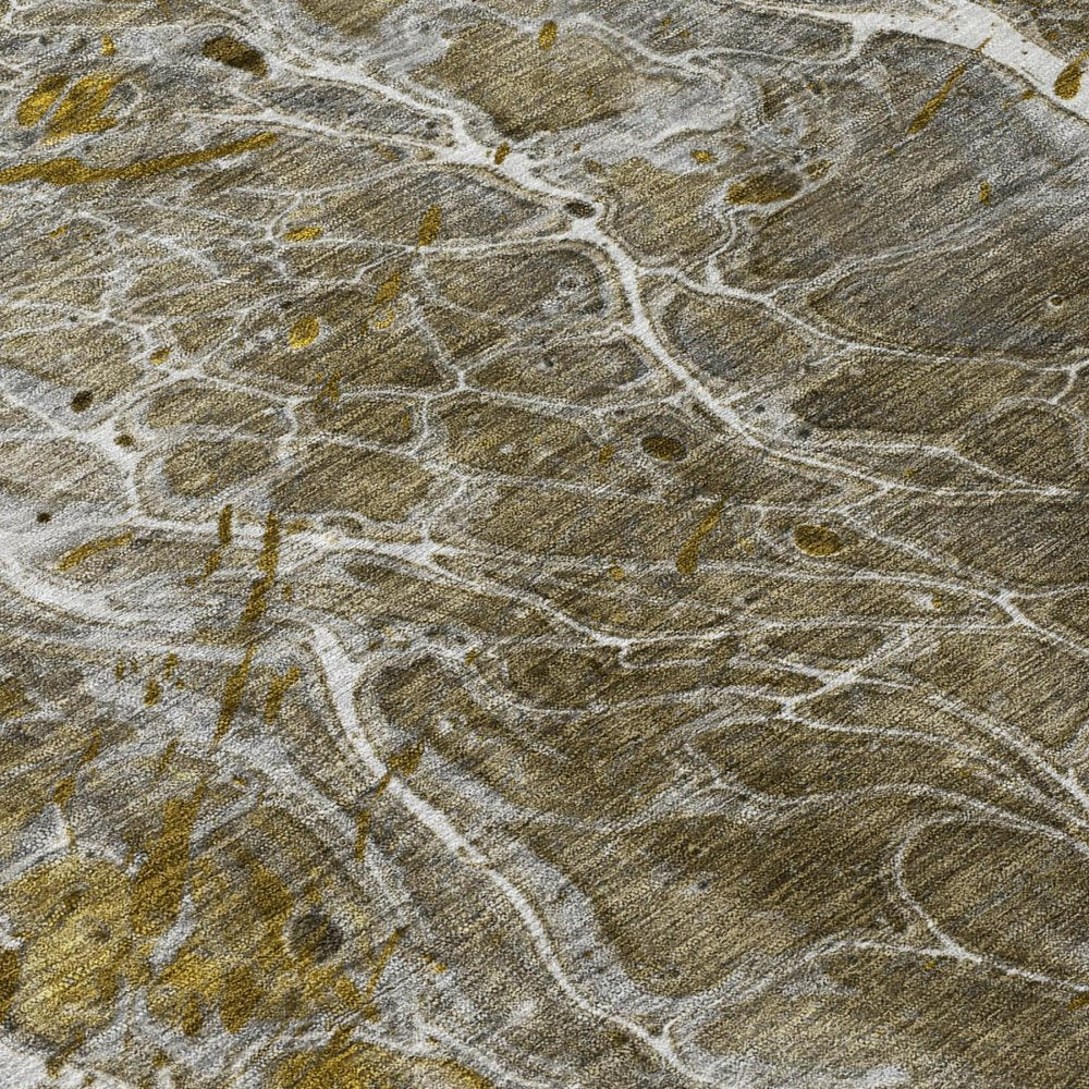 8' X 10' Pewter And Gray Abstract Washable Indoor Outdoor Area Rug — view 3