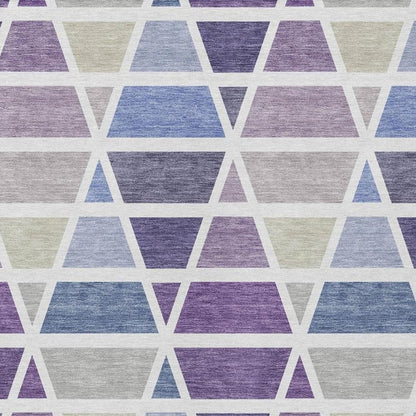 3' X 5' Plum And Purple Geometric Washable Indoor Outdoor Area Rug HomeRoots