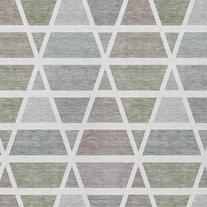 8' X 10' Taupe And Brown Geometric Washable Indoor Outdoor Area Rug HomeRoots