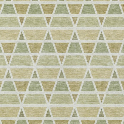 5' X 8' Sage And Green Geometric Washable Indoor Outdoor Area Rug HomeRoots
